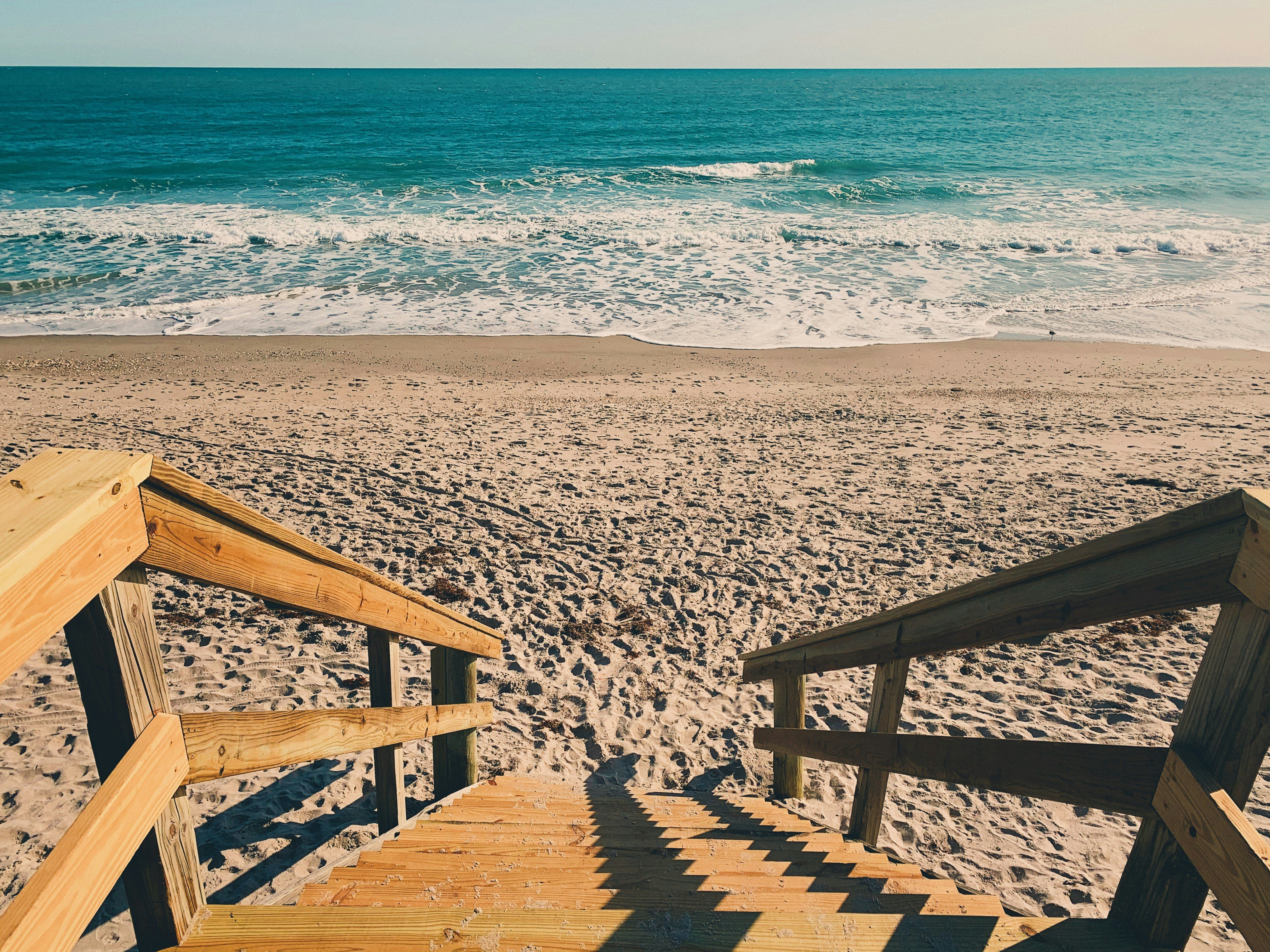 Right down to the sand