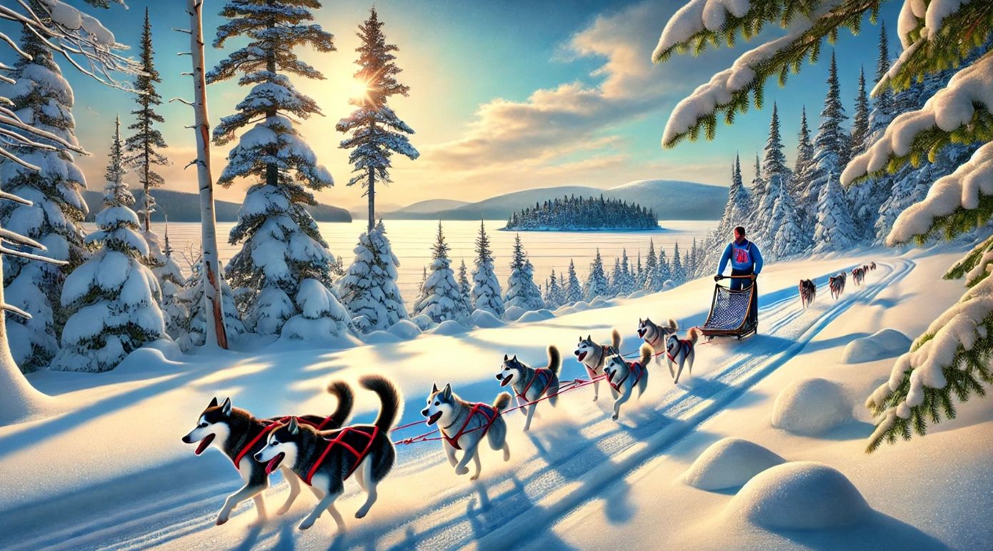 Sled Dog Racing at Moosehead Lake