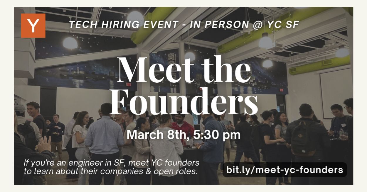 Announcing Y Combinator's Spring 2022 Tech Hiring Event