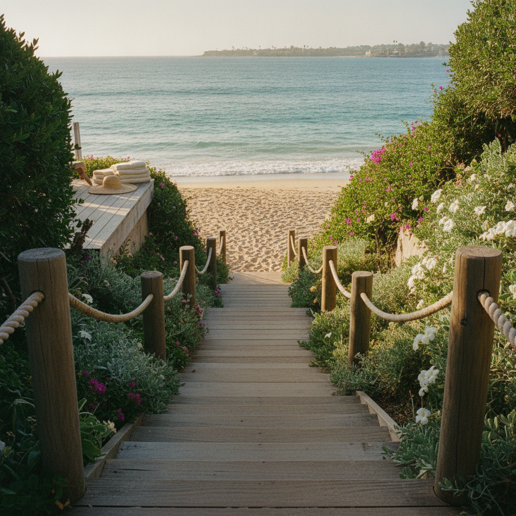 Steps to Sand and Water