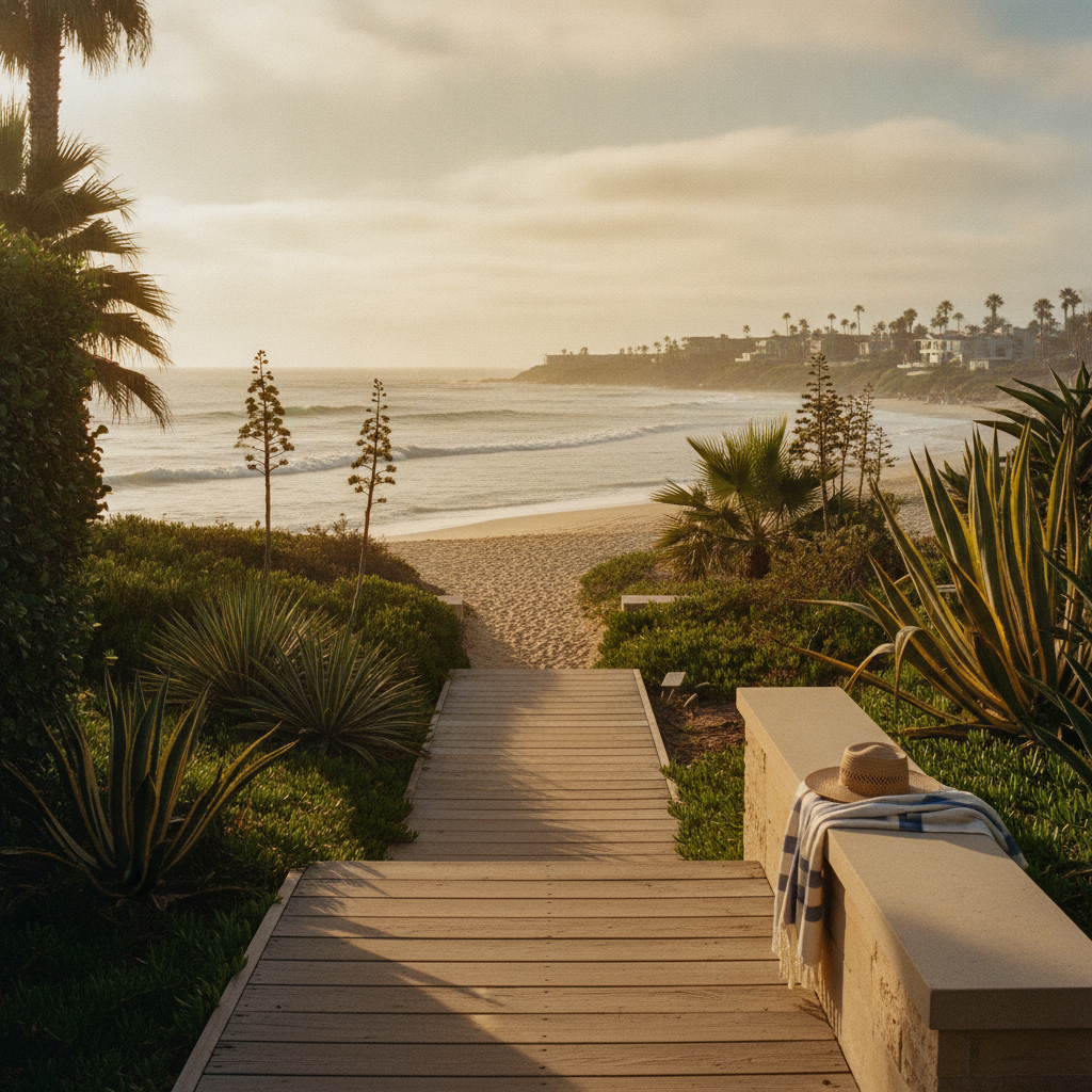 Beach access and ocean-view moments