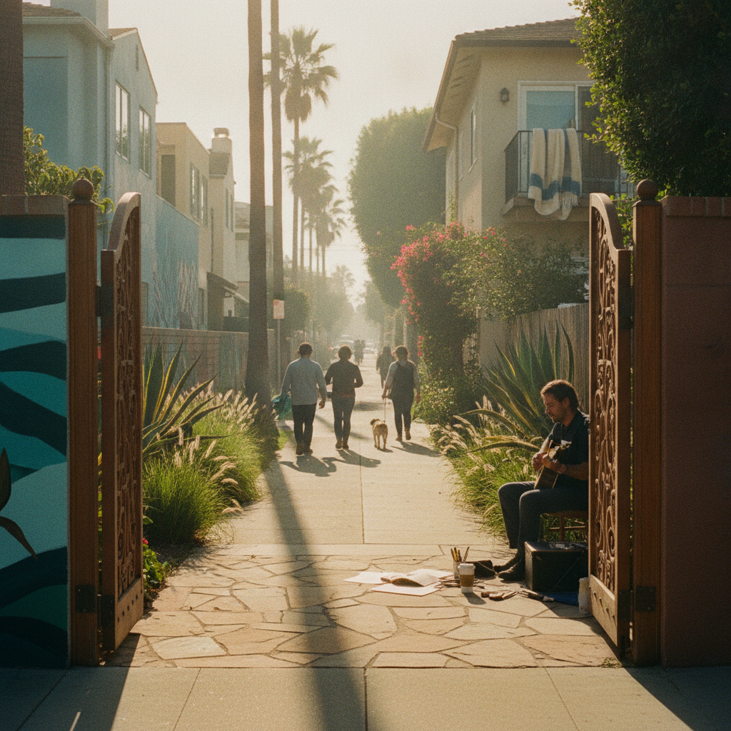 Street art, performers, and local energy